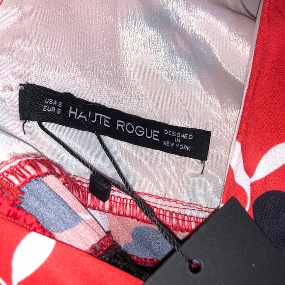 Haute Rogue Cold Shoulder Floral Midi Dress NWT - Picture 4 of 10